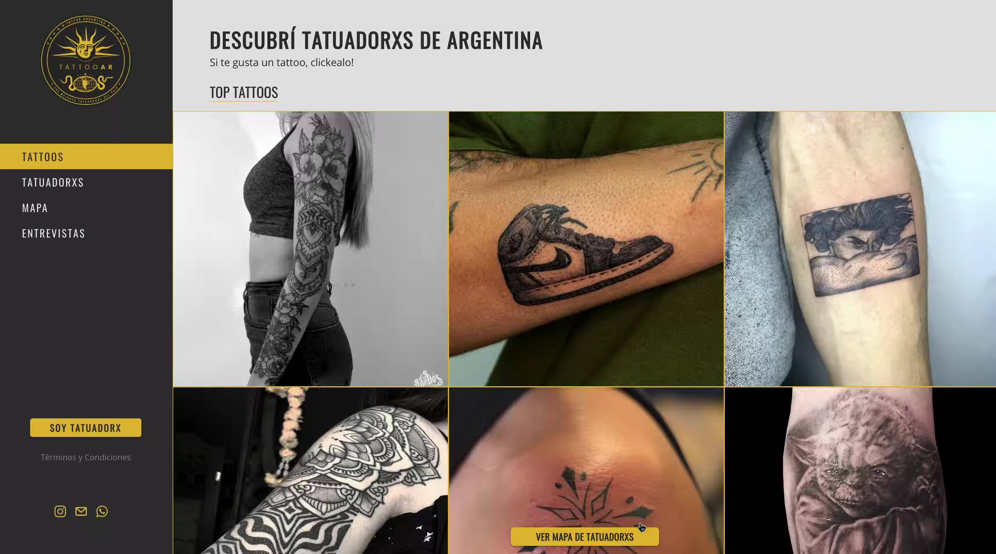 Tattooar - Platform for showcasing and finding tattoo artists — Website and content management system